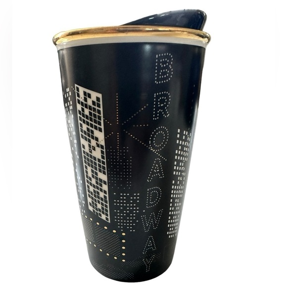 STARBUCKS 2015 TIMES SQUARE NEW YORK CERAMIC TRAVEL MUG 12 OZ - Picture 2 of 8